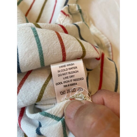 Anthropologie Striped Long Sleeve Dress - Cream and Red - Picture 6 of 10